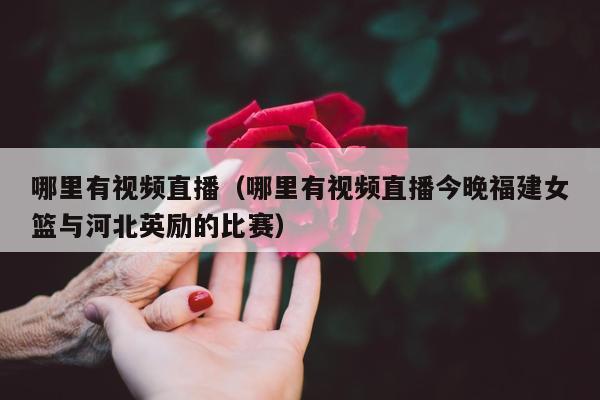 哪里有视频直播（哪里有视频直播今晚福建女篮与河北英励的比赛）