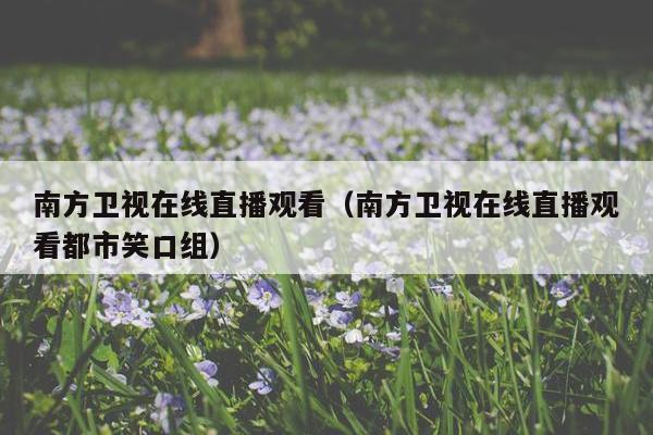 南方卫视在线直播观看（南方卫视在线直播观看都市笑口组）