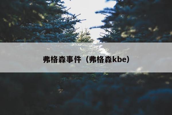 弗格森事件（弗格森kbe）