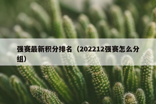 强赛最新积分排名（202212强赛怎么分组）