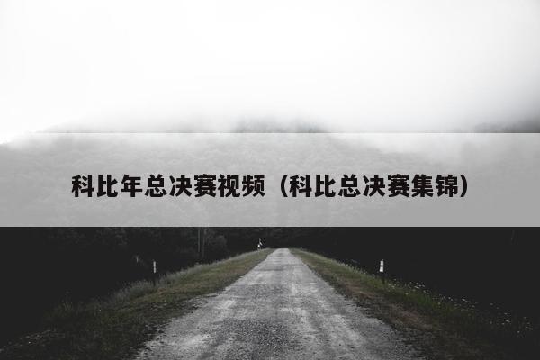 科比年总决赛视频（科比总决赛集锦）