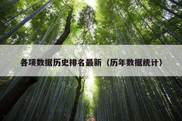 各项数据历史排名最新（历年数据统计）