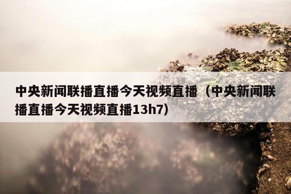 中央新闻联播直播今天视频直播（中央新闻联播直播今天视频直播13h7）