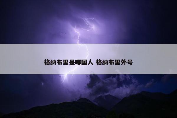 格纳布里是哪国人 格纳布里外号