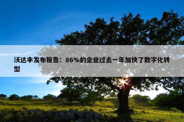 沃达丰发布报告：86%的企业过去一年加快了数字化转型