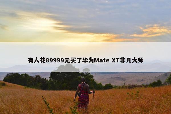 有人花89999元买了华为Mate XT非凡大师