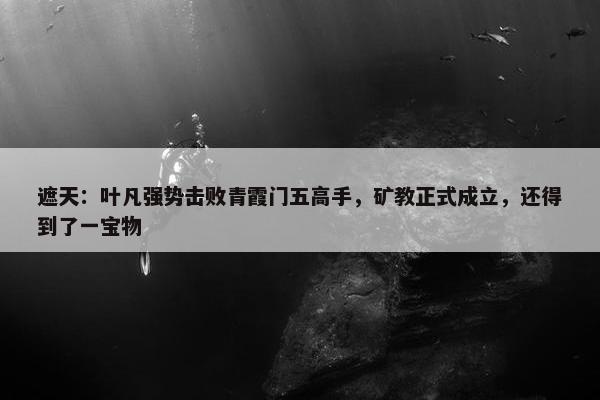 遮天：叶凡强势击败青霞门五高手，矿教正式成立，还得到了一宝物