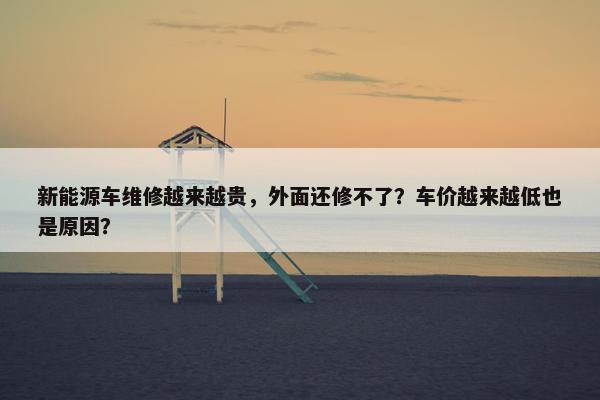 新能源车维修越来越贵，外面还修不了？车价越来越低也是原因？