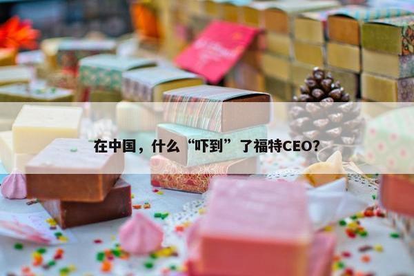 在中国，什么“吓到”了福特CEO？