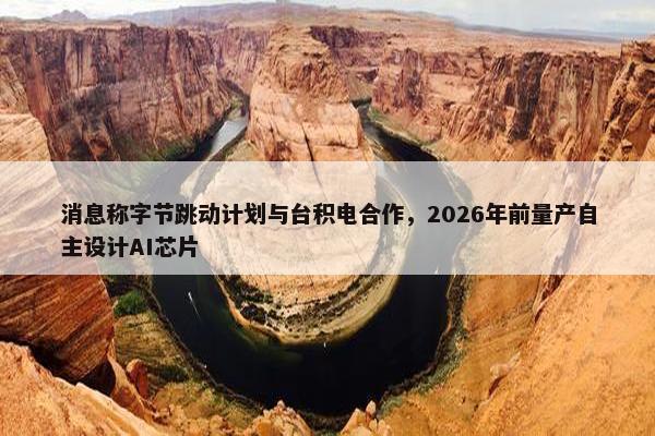 消息称字节跳动计划与台积电合作，2026年前量产自主设计AI芯片