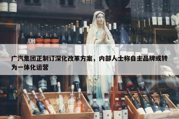 广汽集团正制订深化改革方案，内部人士称自主品牌或转为一体化运营