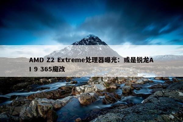 AMD Z2 Extreme处理器曝光：或是锐龙AI 9 365魔改