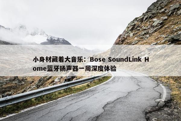 小身材藏着大音乐：Bose SoundLink Home蓝牙扬声器一周深度体验