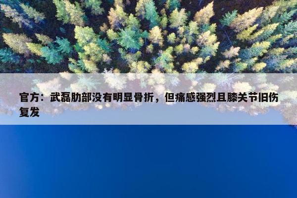 官方：武磊肋部没有明显骨折，但痛感强烈且膝关节旧伤复发