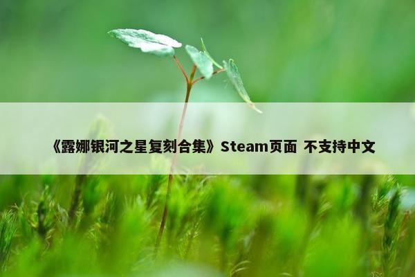 《露娜银河之星复刻合集》Steam页面 不支持中文