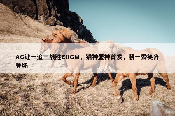 AG让一追三战胜EDGM，猫神壶神首发，初一爱笑齐登场