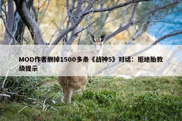 MOD作者删掉1500多条《战神5》对话：拒绝胎教级提示