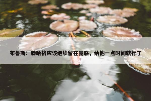 布鲁斯：滕哈格应该继续留在曼联，给他一点时间就行了