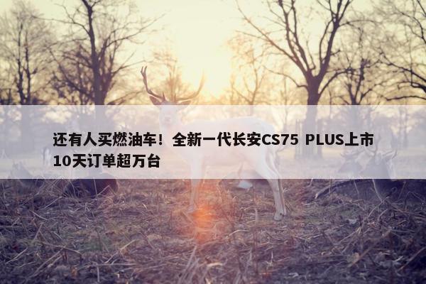 还有人买燃油车！全新一代长安CS75 PLUS上市10天订单超万台