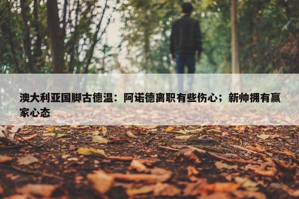 澳大利亚国脚古德温：阿诺德离职有些伤心；新帅拥有赢家心态