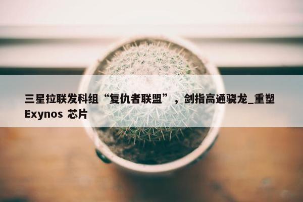 三星拉联发科组“复仇者联盟”，剑指高通骁龙_重塑 Exynos 芯片