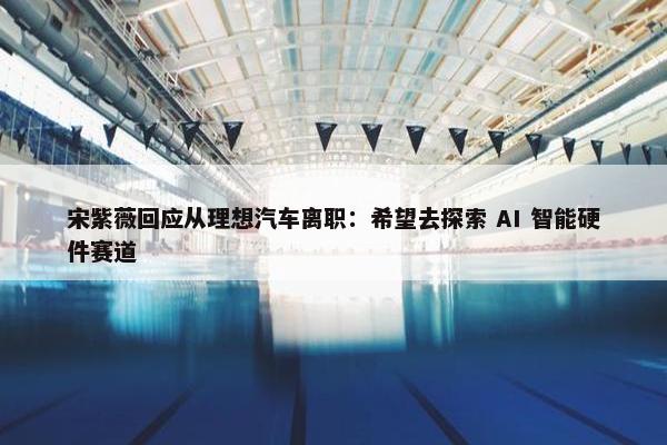 宋紫薇回应从理想汽车离职：希望去探索 AI 智能硬件赛道