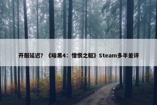 开服延迟？《暗黑4：憎恨之躯》Steam多半差评