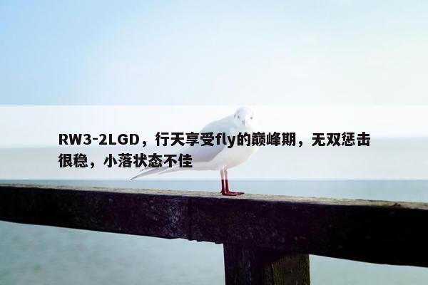 RW3-2LGD，行天享受fly的巅峰期，无双惩击很稳，小落状态不佳