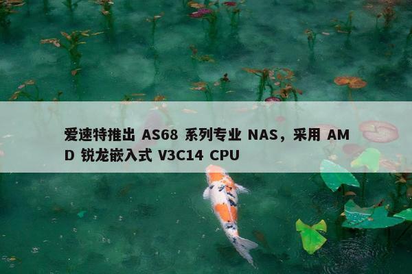 爱速特推出 AS68 系列专业 NAS，采用 AMD 锐龙嵌入式 V3C14 CPU