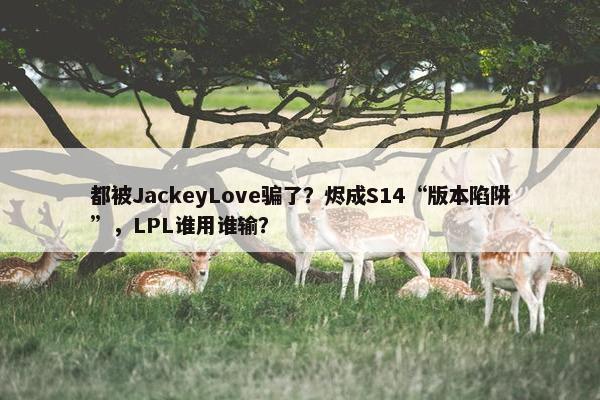 都被JackeyLove骗了？烬成S14“版本陷阱”，LPL谁用谁输？