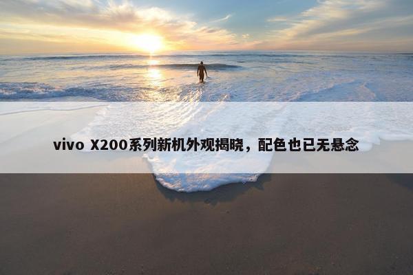 vivo X200系列新机外观揭晓，配色也已无悬念