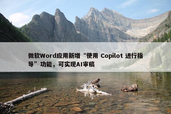 微软Word应用新增“使用 Copilot 进行指导”功能，可实现AI审稿