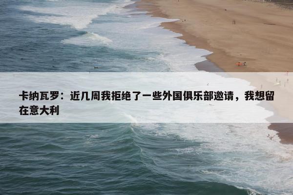 卡纳瓦罗：近几周我拒绝了一些外国俱乐部邀请，我想留在意大利