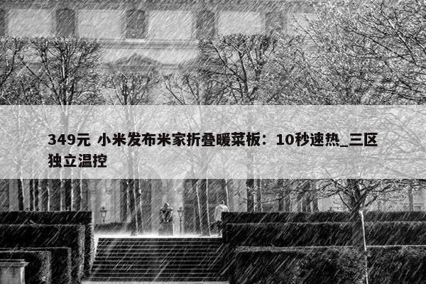 349元 小米发布米家折叠暖菜板：10秒速热_三区独立温控