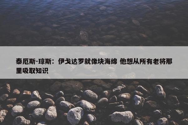 泰厄斯-琼斯：伊戈达罗就像块海绵 他想从所有老将那里吸取知识