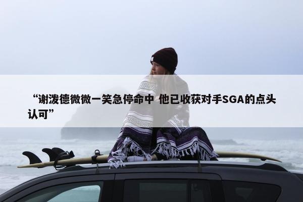 “谢泼德微微一笑急停命中 他已收获对手SGA的点头认可”