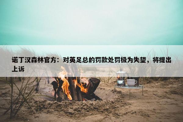 诺丁汉森林官方：对英足总的罚款处罚极为失望，将提出上诉