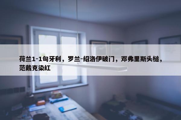 荷兰1-1匈牙利，罗兰-绍洛伊破门，邓弗里斯头槌，范戴克染红