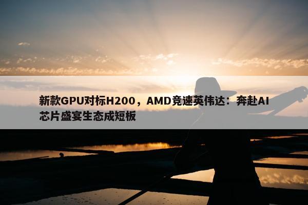 新款GPU对标H200，AMD竞速英伟达：奔赴AI芯片盛宴生态成短板