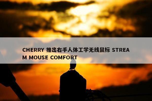 CHERRY 推出右手人体工学无线鼠标 STREAM MOUSE COMFORT