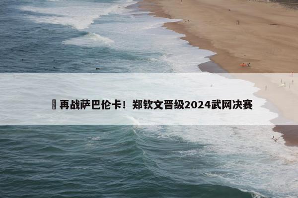 ​再战萨巴伦卡！郑钦文晋级2024武网决赛