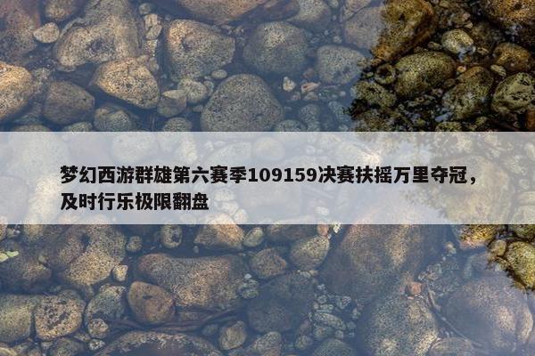 梦幻西游群雄第六赛季109159决赛扶摇万里夺冠，及时行乐极限翻盘