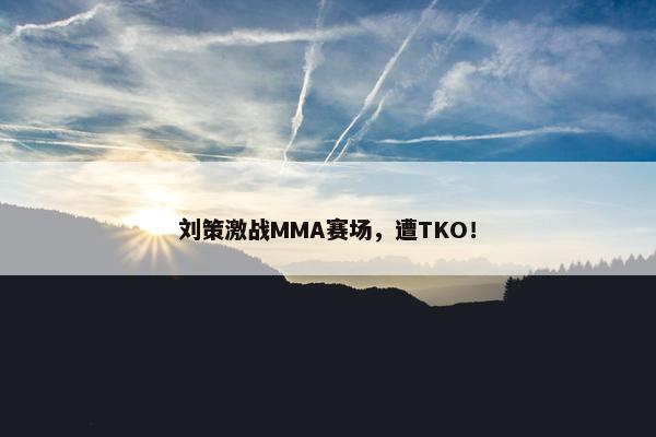 刘策激战MMA赛场，遭TKO！