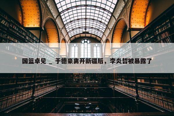 国篮卓见 _ 于德豪离开新疆后，李炎哲被暴露了