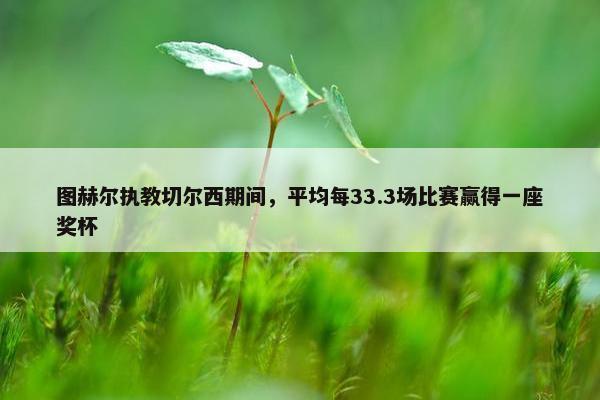 图赫尔执教切尔西期间，平均每33.3场比赛赢得一座奖杯