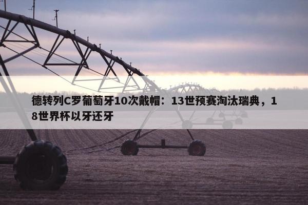 德转列C罗葡萄牙10次戴帽：13世预赛淘汰瑞典，18世界杯以牙还牙