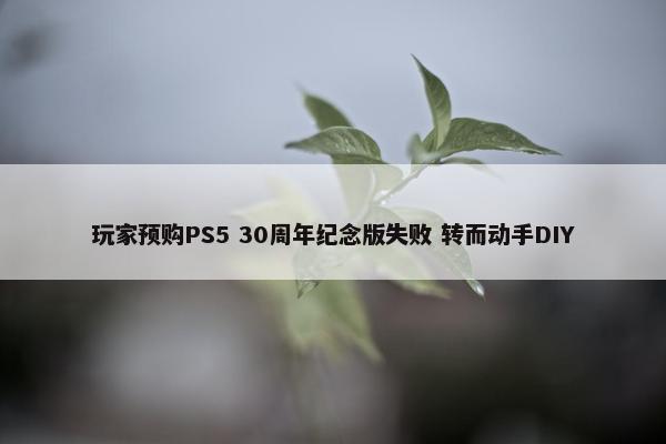 玩家预购PS5 30周年纪念版失败 转而动手DIY