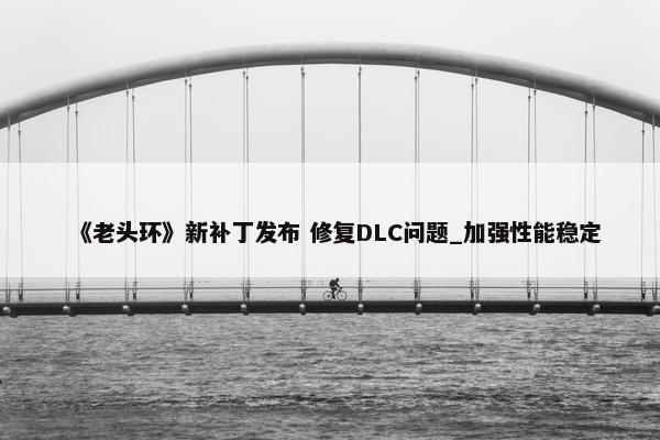 《老头环》新补丁发布 修复DLC问题_加强性能稳定