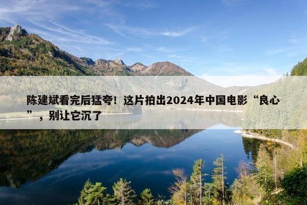 陈建斌看完后猛夸！这片拍出2024年中国电影“良心”，别让它沉了