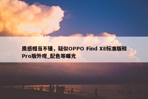 质感相当不错，疑似OPPO Find X8标准版和Pro版外观_配色等曝光